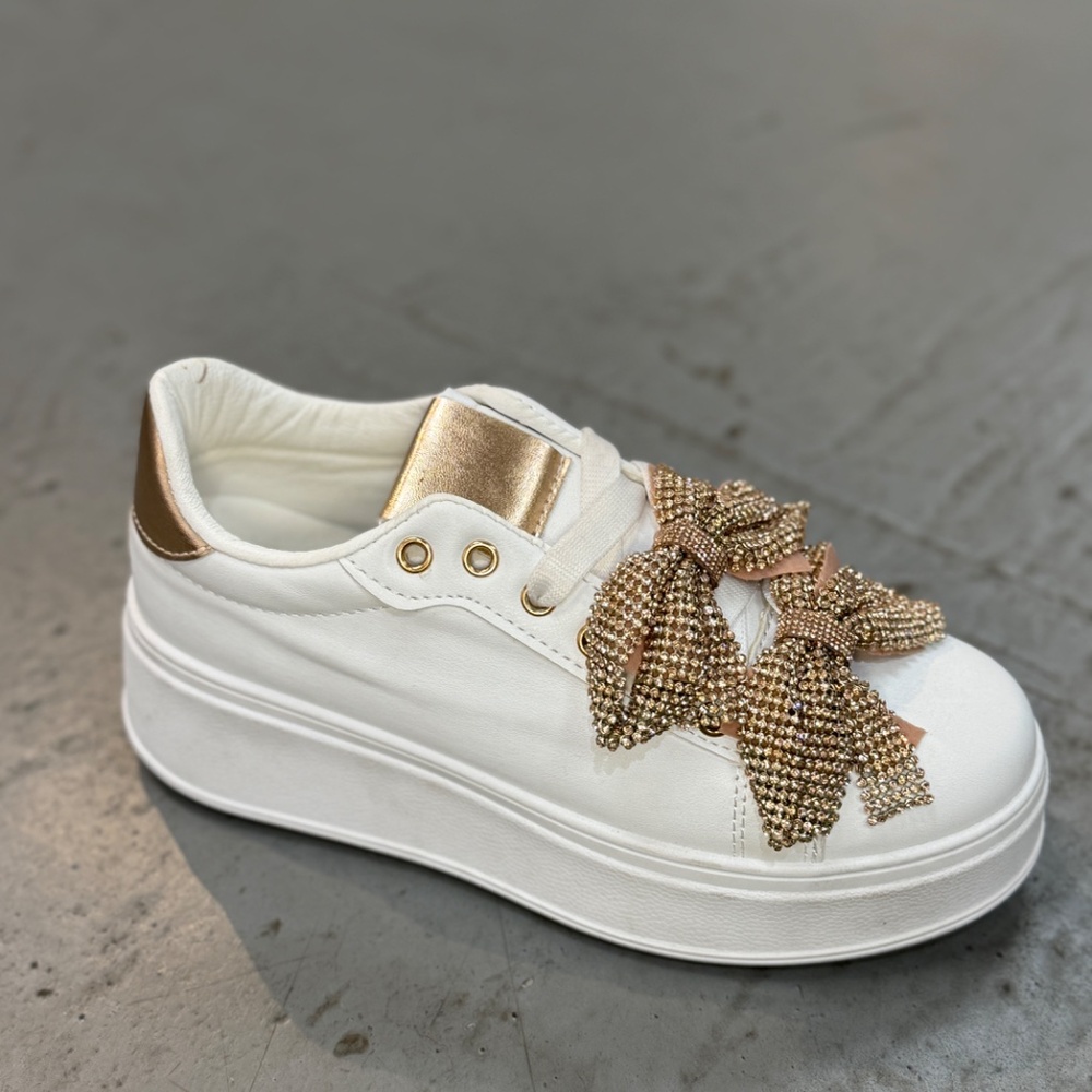 Women fashion platform with double bowls sneaker3008